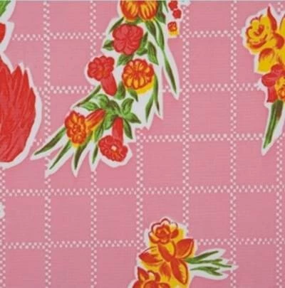 Ovaal Mexicaans Tafelzeil Rosendal Roze 1 Ovaal Mexicaans Tafelzeil Rosendal Roze