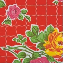 Ovaal Mexicaans Tafelzeil Rosendal Rood