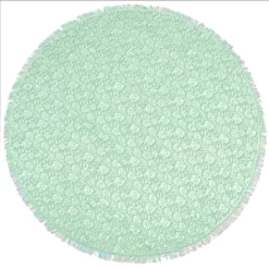 Rond Buiten Tafelkleed 160cm Schuimvinyl Salie Groen (dikke Kwaliteit)