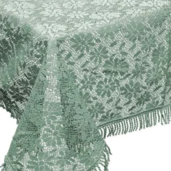 Buiten Tafelkleed Schuim Vinyl 140x180cm Salie Groen (dikke Kwaliteit)