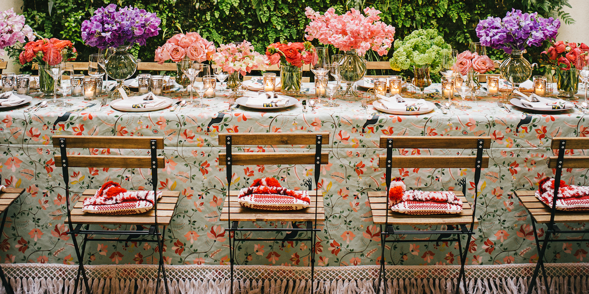 Hiptafelzeil Winkel -Hiptafelzeil Winkel floral tablecloth